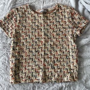 Zara Woven Rainbow Top